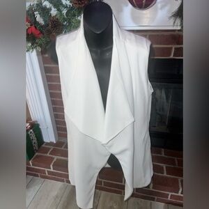 Lila Rose white dressy open jacket vest ,women’s size medium